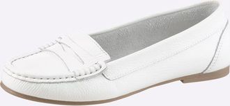 Casual Looks Slipper CASUAL LOOKS, Damen, Gr. 37, wei&szlig;, Leder, Schuhe Slipper