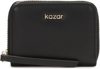 Kazar Compacte Portemonnee van Leer - Dames - Portefeuilles - Zwart - ONE Size - Leer - Accessoires