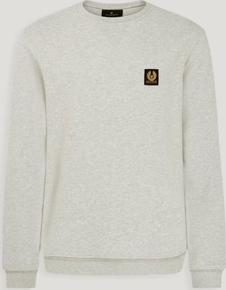 Belstaff Sweatshirt Mens Cotton Fleece Old Silver Heather Size 3XL