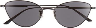 Oliver Peoples x KHAITE 1998C 56mm Cat Eye Sunglasses in Matte Black /Grey at Nordstrom