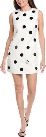 Milly Ivette Polka Dot Paillette Sleeveless Mini Dress