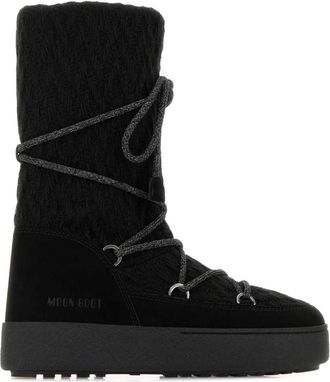Moon Boot Black Logo Boots