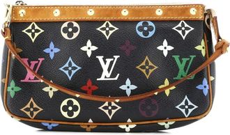 Louis Vuitton Pochette Accessoires meerkleurige clutch met monogram - Zwart