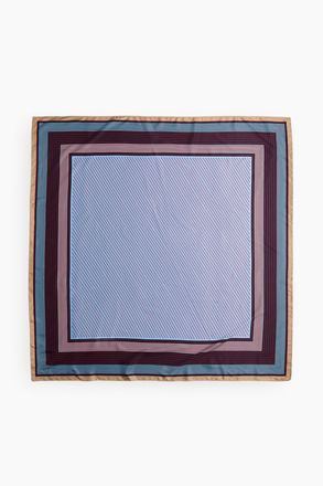 H&M Gemustertes Tuch - Hellblau/Rot Gestreift