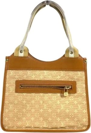 Louis Vuitton Pre-owned Handbags, female, Beige, Size: ONE SIZE Pre-owned Canvas Handbag