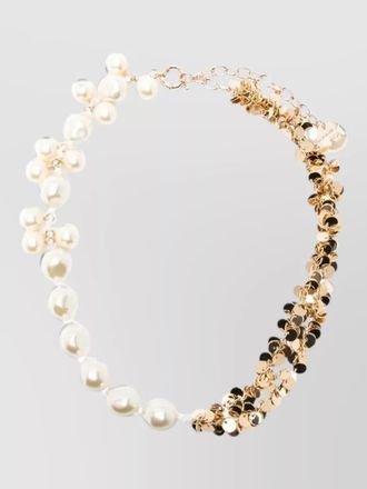 N&deg;21 chain necklace pearls round disc charms