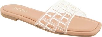 BCBGeneration Maria Clear Slide Sandal in Clear/Tan at Nordstrom Rack, Size 9.5