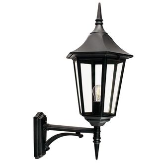 Netlighting Valencia Grande 1 Light Outdoor Wall Lantern Light Black IP54 E27