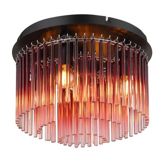 Globo Lighting Plaf&oacute;n - Gorley - Negro - Vidrio - &Oslash; 32cm - E14