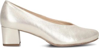 Hassia Gouden Leren Pumps Florence - Dames - Pumps - Geel - 38 EU - Leer - Schoenen