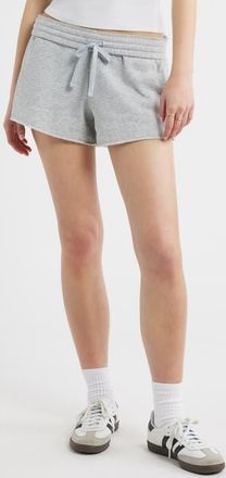 BP. Foldover Fleece Mini Sweat Shorts in Grey Soft Heather at Nordstrom, Size Xx-Small