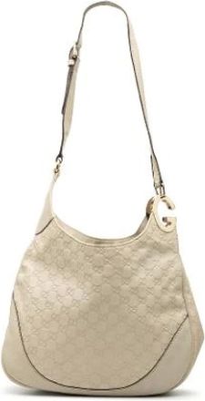 Gucci Pre-owned Shoulder Bags, female, White, Size: ONE SIZE Pre-owned Leather Crossbody Bag