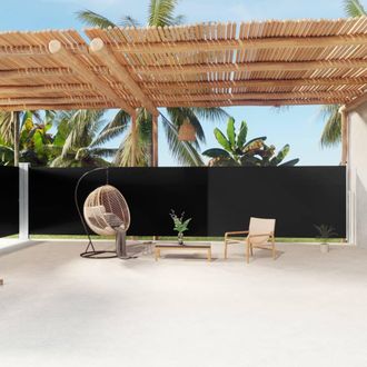 Berkfield Home Retractable Side Awning Black 180x1200 cm