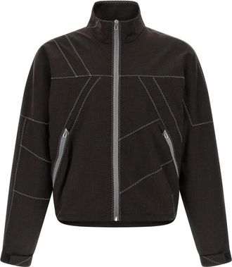 Kiko Kostadinov Fosco Jacket - Heren - Trainingsjackets - Bruin - L - Katoen - Fitness