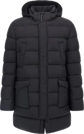 Herno Black Parka Hood Jacket