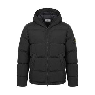 Stone Island Chaqueta acolchada de nailon con plum&oacute;n - Jackets - Hombre - Negro - L