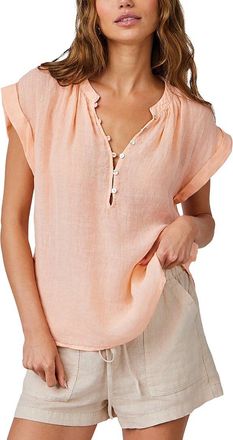 Bella Dahl Cap Sleeve Linen Pullover
