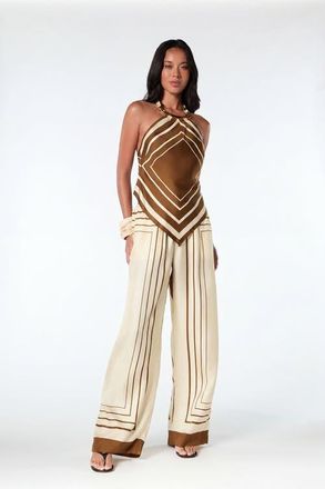 Nicholas Sandra Print Pant in Ivory Spice Scarf Print at Nordstrom, Size X-Small