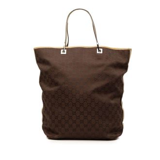 Gucci Pre-owned Gucci Large GG Canvas Shopper Tote Ladies H8WD7A4DYGIL3333