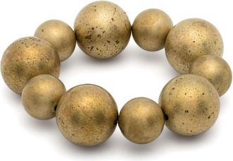 Forte_Forte beaded bracelet - women - Brass - One Size - Gold