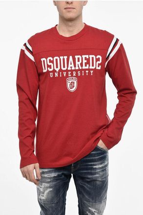 Dsquared2 Varsity Fit D2 UNIVERSITY T-Shirt with Tape Detail size Xxl