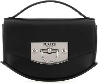 Durazzi Milano Black Leather Mini Swing Handbag