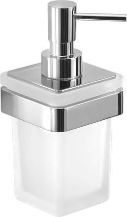 Gedy Sapho Gedy Samoa - Dispensador De Jab&oacute;n Con Soporte, Vidrio Esmerilado/cromo A88113