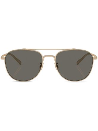 Oliver Peoples Rivetti zonnebril met piloten montuur - Goud
