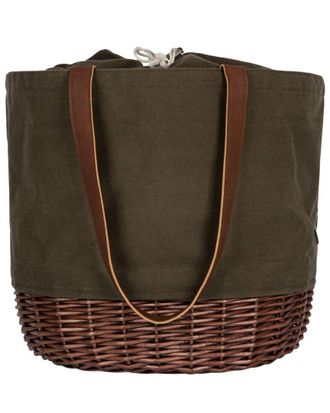 Picnic Time Dnu Picnic Time Coronado Canvas And Willow Basket Tote