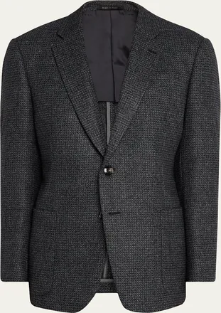 Giorgio Armani Mens Melange Patch-Pocket Sport Coat