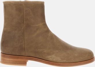 Common Projects Stivale Con Cerniera In Camoscio Cerato