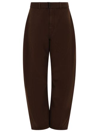 Christophe Lemaire Neutrals High-Waisted Straight-Leg Cotton Pants