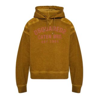 Dsquared2 Hoodies, male, Brown, Size: 2XL Printed Sweatshirt