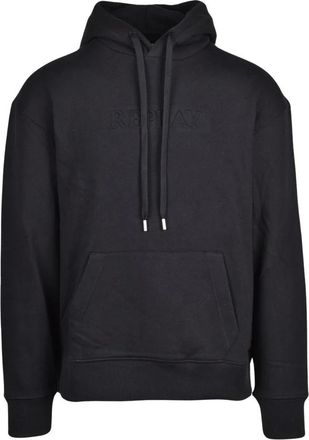 Replay Hoodies & sweatvesten, Heren, Zwart, M, Katoen, Hooded Sweatshirt