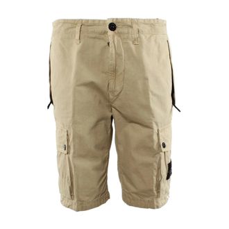 Stone Island Cotton Bermuda Shorts SL Model - Heren - Korte Broeken - Beige - W29 - Katoen - Korte Broeken