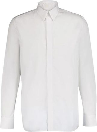 Givenchy Witte Poplin Overhemd Elegantie Comfort - Heren - Zakelijke Overhemden - Wit - XL - Katoen - Overhemden