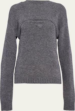 【アイスベア】Prada Full Zip knit Sweater Prada Men's Wool Quarter-Zip Polo Sweater | Neiman Marcus