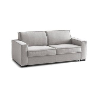 Talamo Italia Sofa Cama Daad, Sof&aacute; De 3 Plazas, 100% Made In Italy, Sof&aacute; De Sal&oacute;n Con Apertura Giratoria, En Tela Acolchada, Con Reposabrazos Delgados, Cm 200x95h90