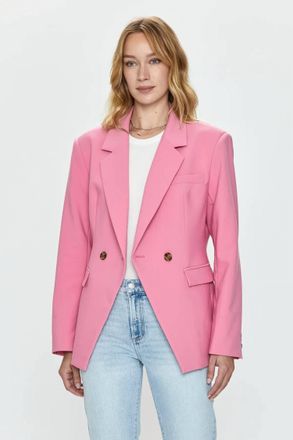 Pistola Denim Remy Double Breasted Blazer In Pink Cosmos