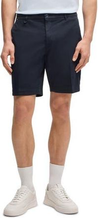 BOSS Slice Stretch Cotton Shorts in Dark Blue at Nordstrom Rack, Size 38