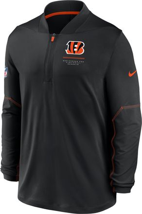 Nike Cincinnati Bengals Sideline Nike Mens Dri-FIT NFL 1/2-Zip Top in Black | 03BA51K9A-EKU