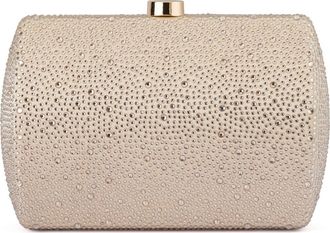 Olga Berg Carolina Crystal Frame Clutch in Champagne at Nordstrom