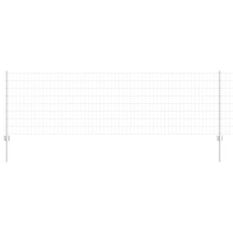 Berkfield Home Euro Fence with 5 U Posts Silver 0, 8x10 m Steel