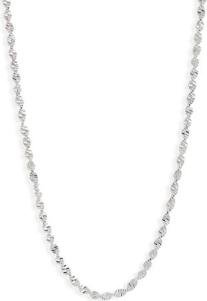 Nordstrom Spiral Chain Necklace in Sterling Silver Plated at Nordstrom