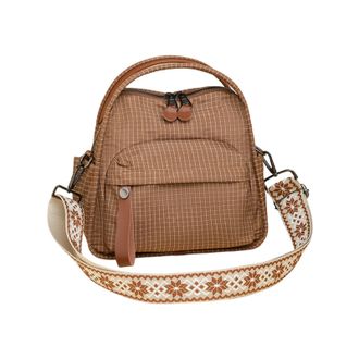 Generic Womens Shoulder Bag - 10.24 Inch Nylon Multi-Pocket Purse | Adjustable Strap Tote With Top Handle, Large Capacity Zipper Bag For Travel, Work, College