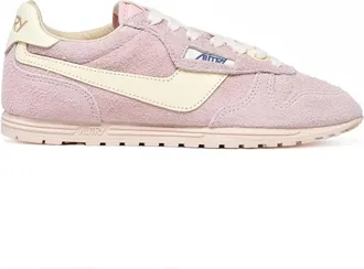 Autry Pink Suede Leather Sneakers