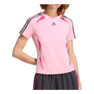 adidas (WMNS) adidas Teamgeist T-Shirt Asia Sizing Light Pink Real Magenta Utility Black KD6366