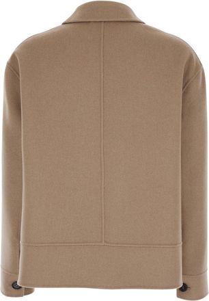 Max Mara Womens Jacket Simona Beige Wool Virgin Blazers