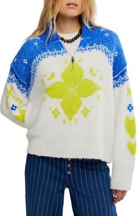 Free People Mythical Half Zip Pullover in Starbright Combo at Nordstrom Rack, Size X-Large