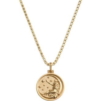 Awe Inspired Mini Goddess Pendant Necklace in 14K Gold Vermeil at Nordstrom